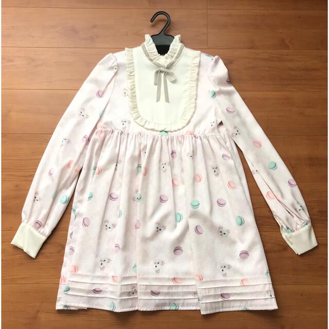 syrup. - 新品☆syrup☆ネコマカロン柄ワンピース☆ローズマリー syrup. - 新品☆syrup☆ネコマカロン柄ワンピース☆ローズマリー