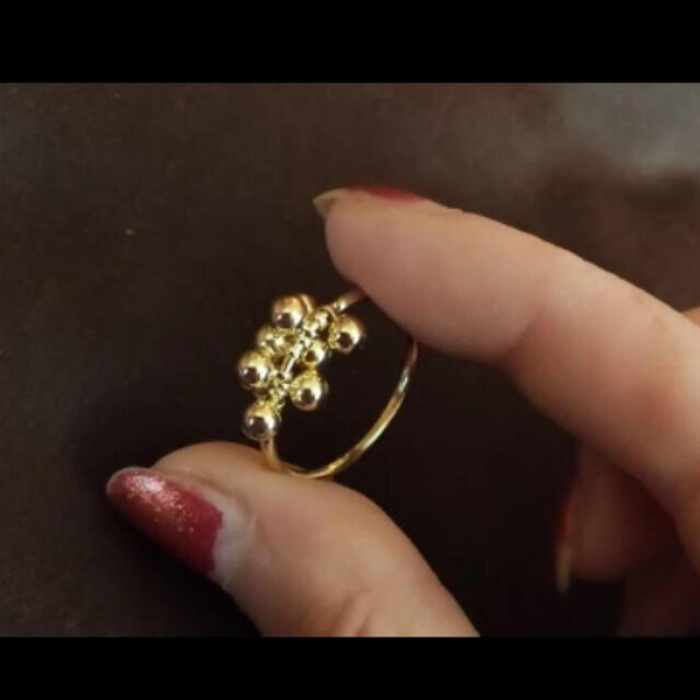  【ギフト梱包】 ゴールつぶつぶ　大人かわいい　18off ❤️14-20.5 メンズのアクセサリー(リング(指輪))の商品写真