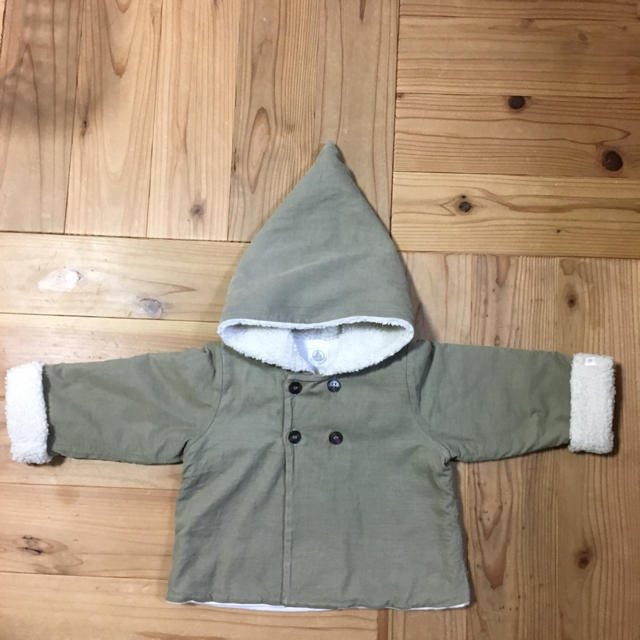 PETIT BATEAU(プチバトー)のプチバトー 小人コート 18m キッズ/ベビー/マタニティのベビー服(~85cm)(ジャケット/コート)の商品写真