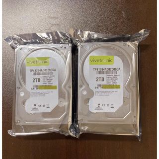 ホワイトラベルHDD 3.5インチ 2TB SATA/7200rpm 二台セット(PCパーツ)