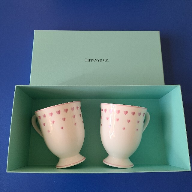 Tiffany & Co. - TIFFANY ティファニー ピンク ハート マグ ペア Tiffany & Co. - TIFFANY ティファニー ピンク ハート マグ ペア