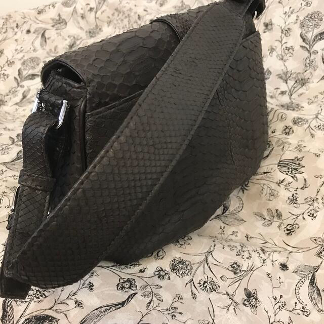 美品☆ JRA 保証 リアル パイソン ヘビ革 ワンショルダー バッグ ...
