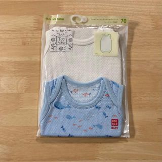 ユニクロ(UNIQLO)のUNIQLO ユニクロ コットンメッシュ ロンパース インナーボディスーツ(ロンパース)