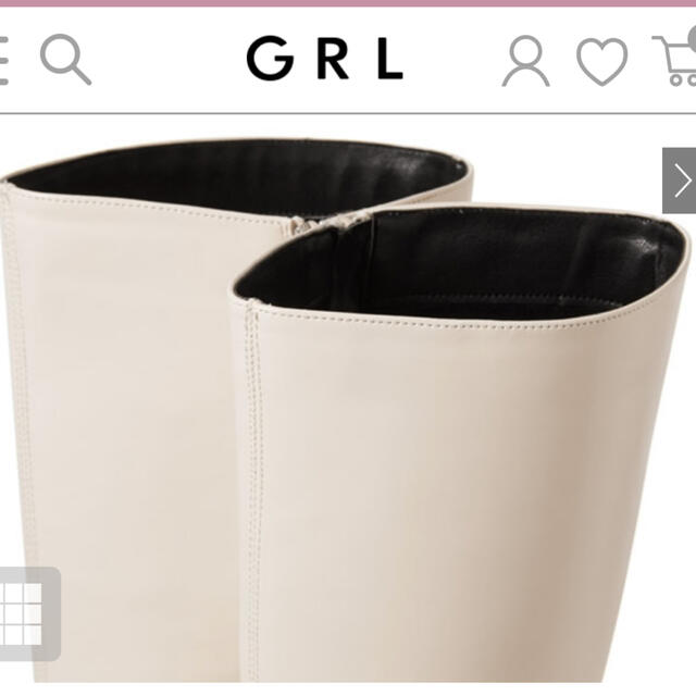 GRL(グレイル)のGRL スクエアトゥハイヒールレザーロングブーツ[gd1383] レディースの靴/シューズ(ブーツ)の商品写真