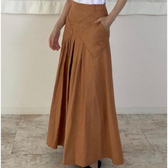 erme フロントプリーツリネンスカート レディースのスカート(ロングスカート)の商品写真