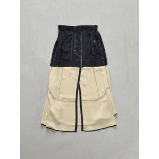 マメ(mame)のPHOTOCOPIEU Bicolor skirt IRI 38(ロングスカート)