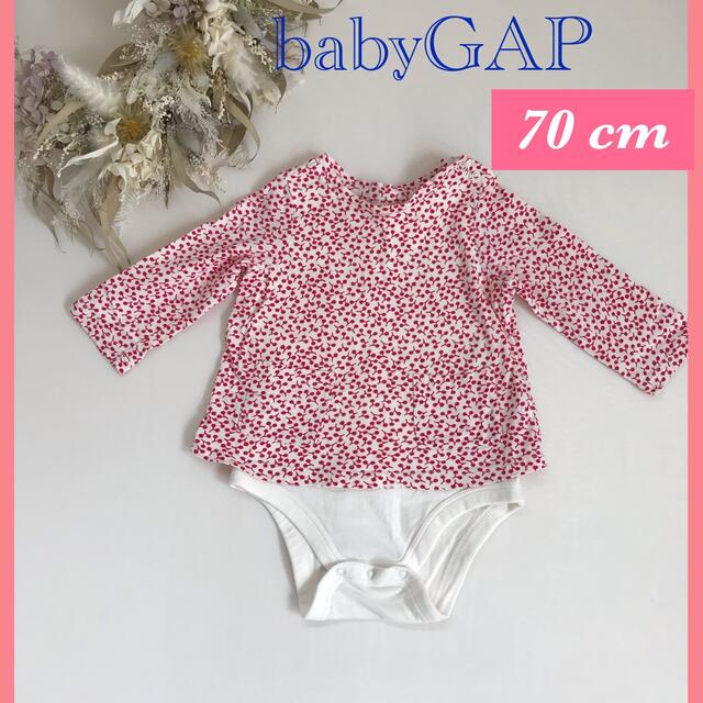 babyGAP(ベビーギャップ)のベビーギャップ　ロンパース70 cm ロンT 女の子　長袖 キッズ/ベビー/マタニティのベビー服(~85cm)(ロンパース)の商品写真