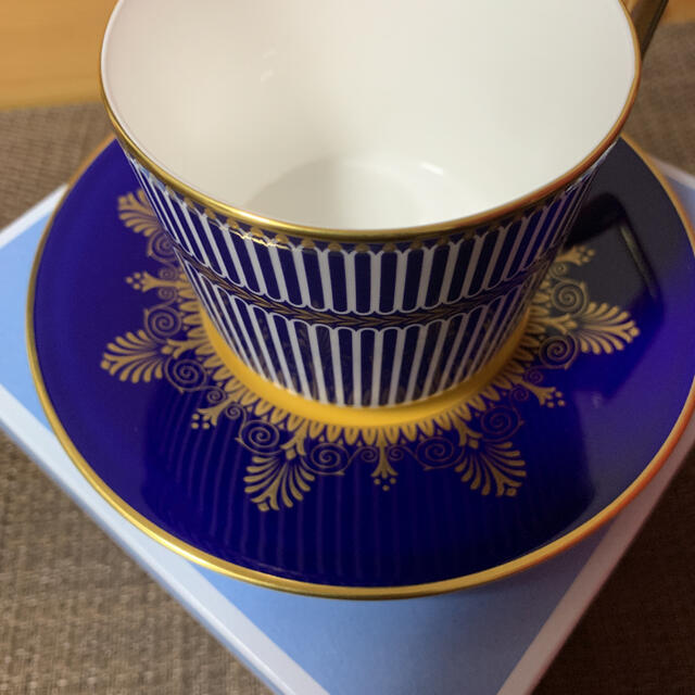 美品 ウェッジウッド WEDGWOOD アンセミオン ブルー カップ＆ソーサー