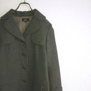 アーペーセー(A.P.C)のA.P.C. アーペーセー　ロングコート　グレー　ウール　レディース　定番(ロングコート)