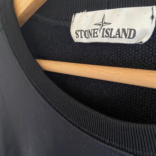 STONE ISLAND(ストーンアイランド)の美品　STONE ISLAND ナイロン胸ポケット　スウェット　ネイビー メンズのトップス(スウェット)の商品写真