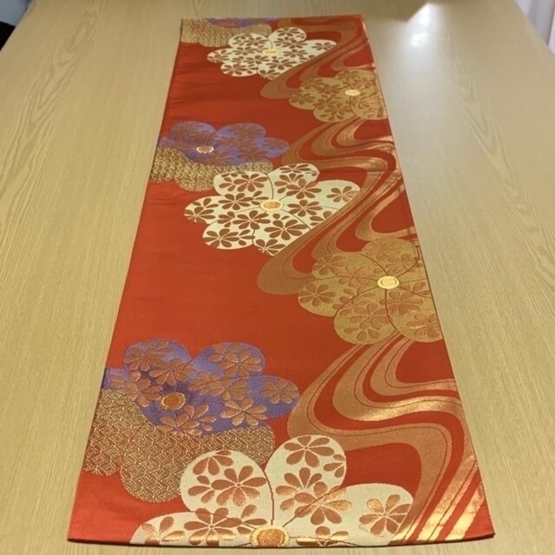 ????新品❣️正絹 帯地 タペストリー 兼 テーブルランナー ハンドメイド 3