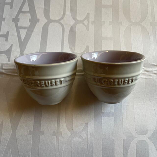 ルクルーゼ(LE CREUSET)のル・クルーゼ　LE CREUSET  湯呑み　カップ　小鉢　２個セット　カトレア(食器)