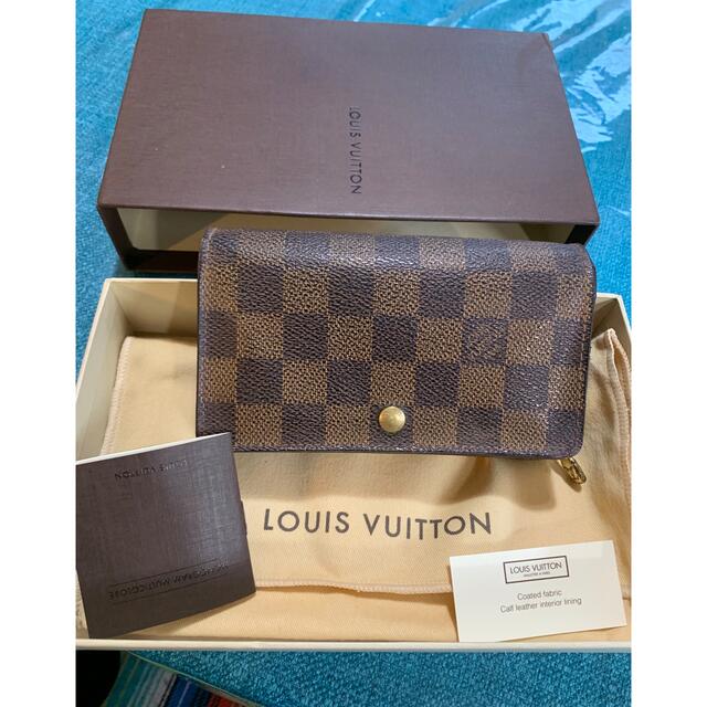 LOUIS VUITTON(ルイヴィトン)のlouis vuittonルイヴィトンダミエ折りたたみ財布 レディースのファッション小物(財布)の商品写真