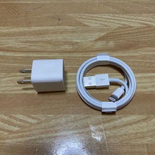 アイフォーン(iPhone)のiPhone 電源アダプタ　コード　純正品(変圧器/アダプター)