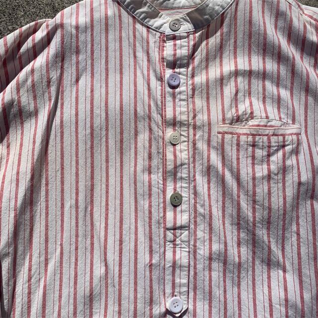 vintage 90's グランパシャツ ストライプ 古着 ヨーロッパ古着