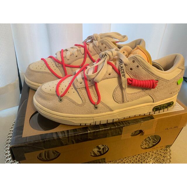 メンズ(確実正規品)Off White DUNK LOW lot17　 27.5cm