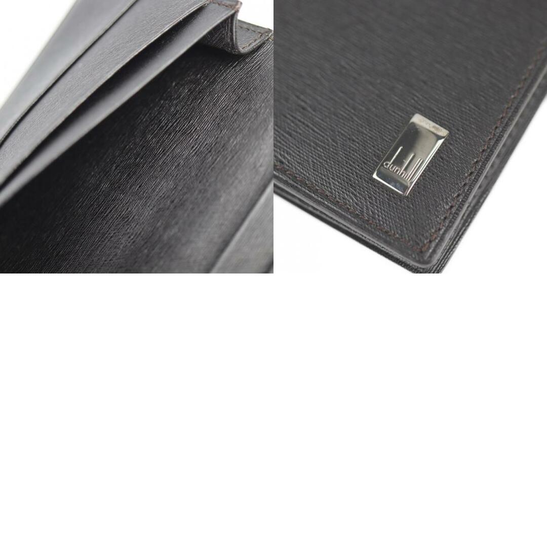 Dunhill ダンヒル サイドカー Yen Wallet 6 cc 二つ折り財布 FP1000E レザー   ダークブラウン シルバー金具  札入れ 長財布 【本物保証】 3