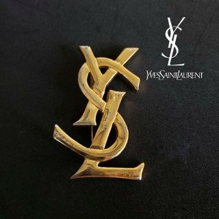 サンローラン　saint laurentブローチ　ロゴ ysl