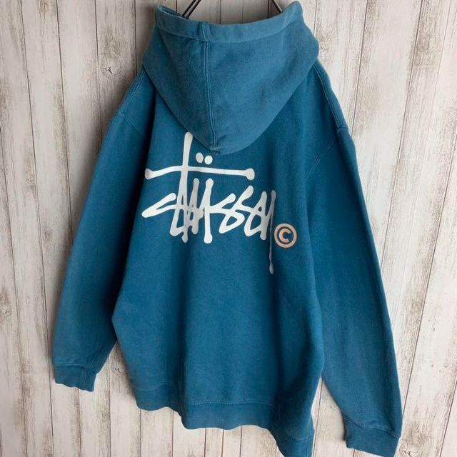 STUSSY   希少カラーステューシーバックプリント パーカー 入手