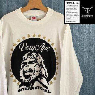 アベイシングエイプ(A BATHING APE)の激レア　Hanes BEEFY-T Very Ape コラボ　カットソー(Tシャツ/カットソー(七分/長袖))