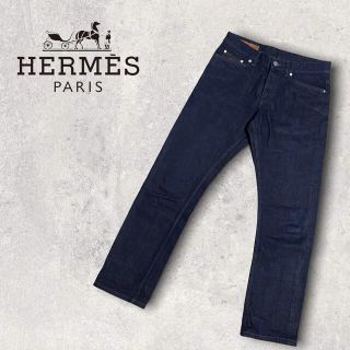 Hermes - HERMES エルメス デニム インディゴ セリエボタン レザーの Hermes - HERMES エルメス デニム インディゴ セリエボタン レザーの