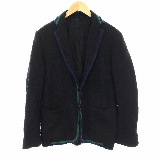 【最安値に挑戦】 コムデギャルソンオム テーラードジャケット 緑 紺 黒 S 縮絨ウール 2B テーラードジャケット