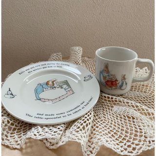 ウェッジウッド(WEDGWOOD)のウェッジウッド　ピーターラビット  マグカップ＆プレート ☆値下げ不可品☆(食器)