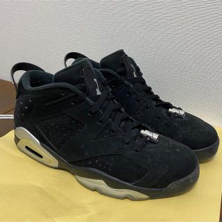 ナイキ(NIKE)のエアジョーダン6 レトロ　LOW ブラック/メタリックシルバー(スニーカー)