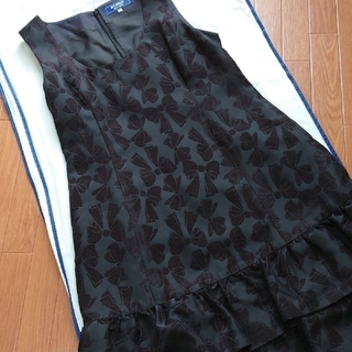 エムズグレイシー☆新品☆リボンジャガードジャンパースカート　42