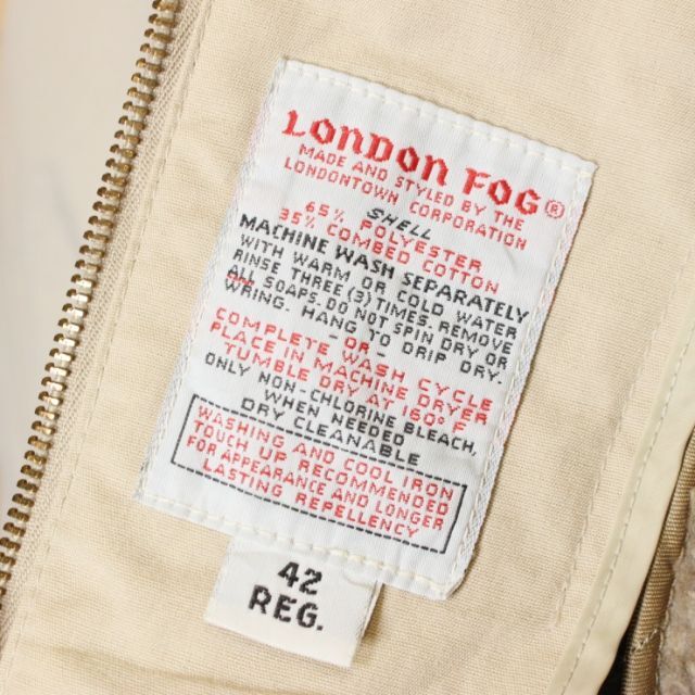 70s USA LONDON FOG ドリズラージャケットXLベージュss127