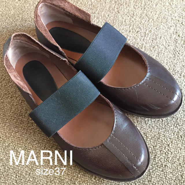 Marni(マルニ)のMARNIレザーバレーシューズ37 レディースの靴/シューズ(バレエシューズ)の商品写真