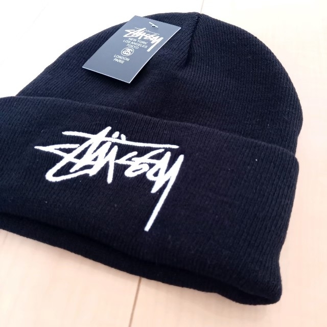 海外限定 ステューシー STUSSY 8ボール ブラック ニット帽 ビーニー ...