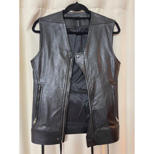 まるちゃん様専用になります Rick Owens レザーベスト 2014 S/S 一番の