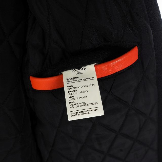 ダブルタップス WTAPS 13AW バーシティジャケット スタジャン M 黒