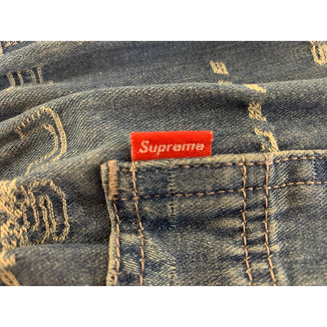 Supreme Logo Denim Skate Pants S