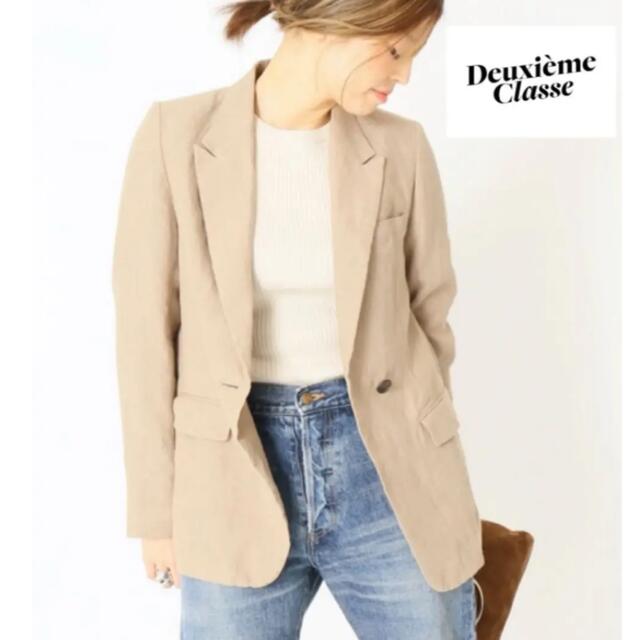 Deuxieme Classe LINEN OX ジャケット 38  麻