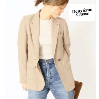 ドゥーズィエムクラス(DEUXIEME CLASSE)のDeuxieme Classe LINEN OX ジャケット 38  麻(テーラードジャケット)