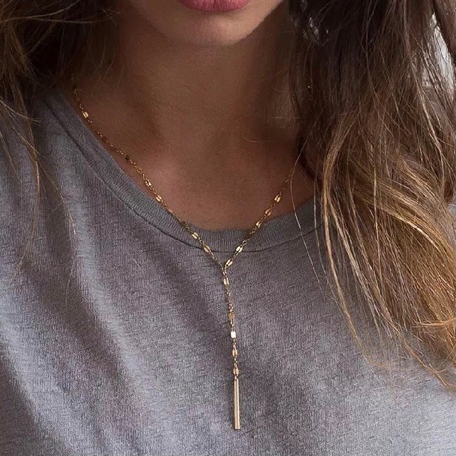ALEXIA STAM ペタルチェーン ネックレス ゴールド ステンレス バーネックレスの通販 by サージカルステンレス ✿シルバー925|アリシアスタンならラクマ ペタルチェーン ネックレス Y字 ステンレス316L ピンクゴールド レディース