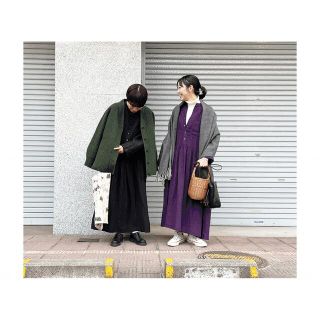 ネストローブ(nest Robe)のリネン近江晒切替シャツワンピース(ロングワンピース/マキシワンピース)