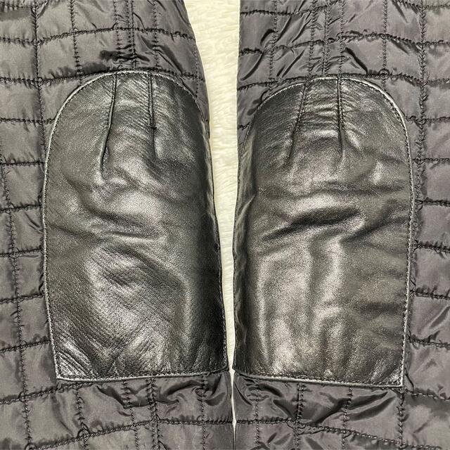 本物 グッチ レザー切替 ダブルジップ ライダース ブルゾン ジャケット 黒