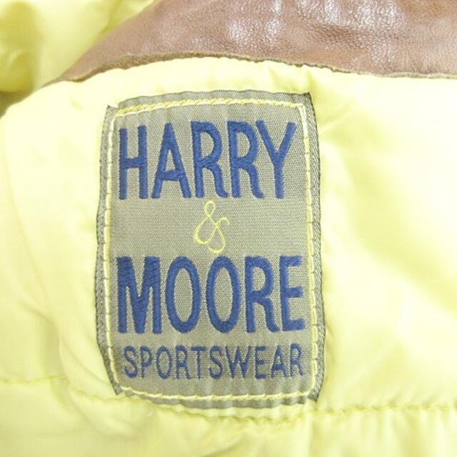 HARRY＆MOORE レザー コート フーディ― 茶 ブラウン 46 L位