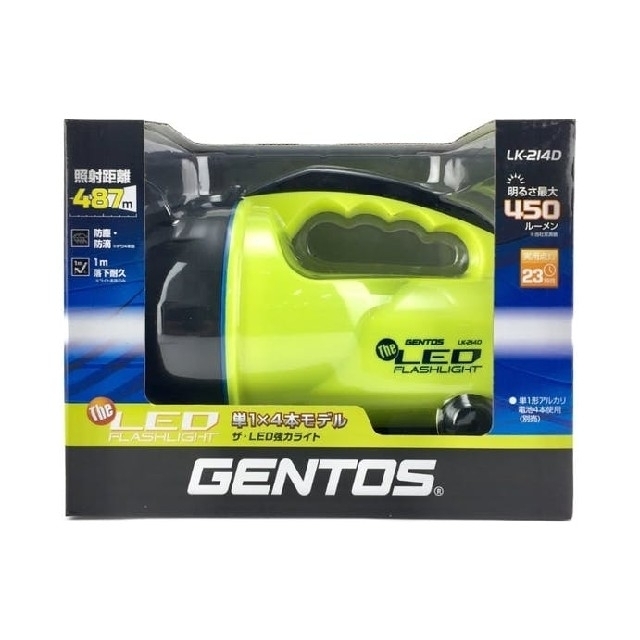 GENTOS(ジェントス)のGENTOS(ジェントス)  懐中電灯 LED ライト 電池付き インテリア/住まい/日用品の日用品/生活雑貨/旅行(防災関連グッズ)の商品写真