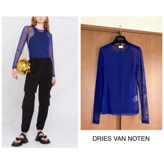 ドリスヴァンノッテン(DRIES VAN NOTEN)の1回着用のみ★21SS ドリスヴァンノッテン 定番人気型! メッシュトップ XS(シャツ/ブラウス(長袖/七分))