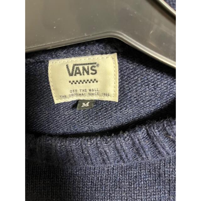 VANS(ヴァンズ)のvans ニット　ネイビー　ビッグロゴ メンズのトップス(ニット/セーター)の商品写真