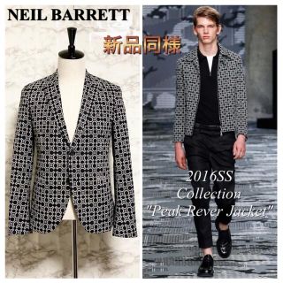 ニールバレット(NEIL BARRETT)の【新品同様 16SS】NEIL BARRETT バティック柄テーラードジャケット(テーラードジャケット)