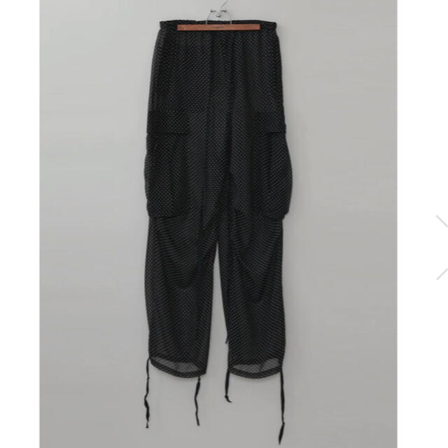 JOHN LAWRENCE SULLIVAN(ジョンローレンスサリバン)のMASU SEE THROUGH OVER PANTS (DOT BLACK) メンズのパンツ(ワークパンツ/カーゴパンツ)の商品写真