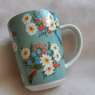 ママイクコ(MAMAIKUKO)のMAMAIKUKO　ママイクコ　マグカップ　コーヒーカップ　ブルー　花柄　陶器(グラス/カップ)