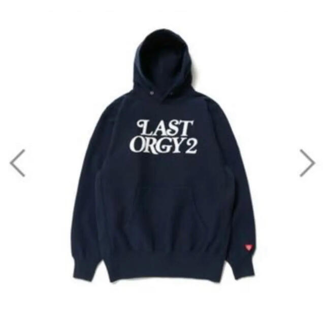 LAST ORGY 2 GDC PIZZA HOODIEネイビー M