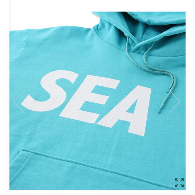 SEA(シー)のウィンダンシー　SEA HOODIE / S.BLUE-WHITE メンズのトップス(パーカー)の商品写真