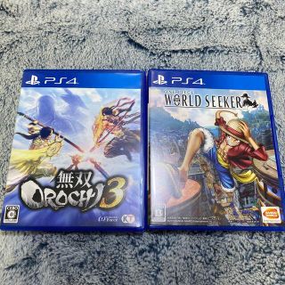 プレイステーション4(PlayStation4)のPS 4ONE PIECE WORLD SEEKER 、無双オロチ3 セット売り(家庭用ゲームソフト)